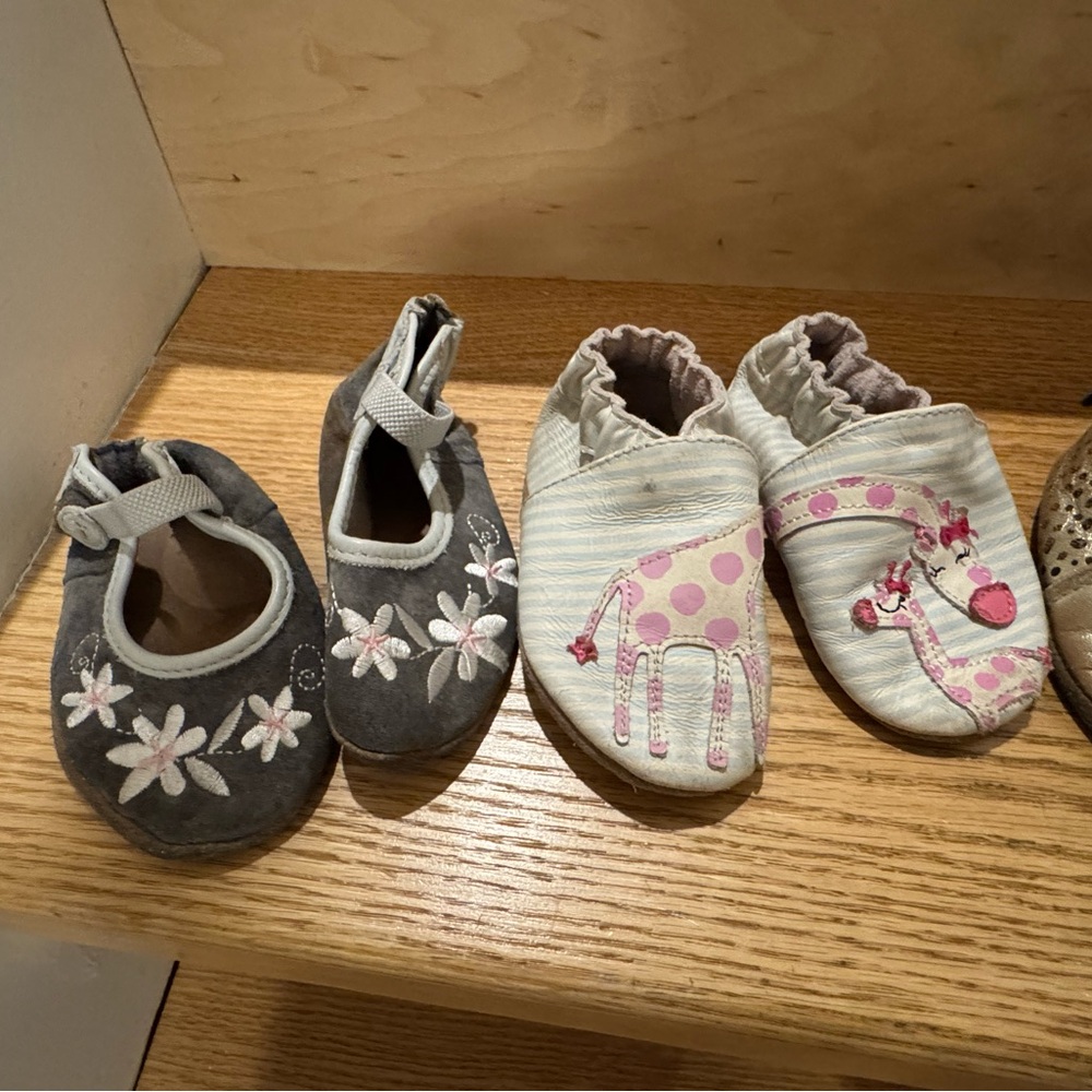 Adorable Baby Shoes Set  soft sole - pink , yellow , gray , blue , gold
